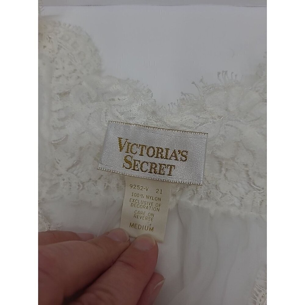 Vintage Victoria's Secret Gold Label Sheer Robe Night Gown Women's Size Medium - Picture 7 of 13
